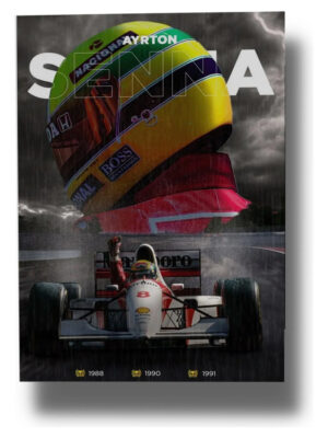 Cuadro Ayrton Senna 797 40x53 Mdf Memoestampados