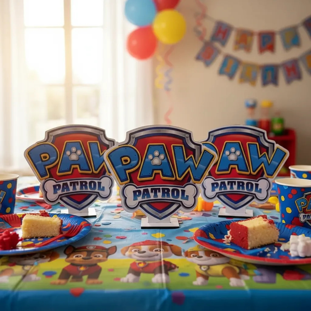 Centro De Mesa Paw Patrol Decoración Memoestampados - Imagen 3
