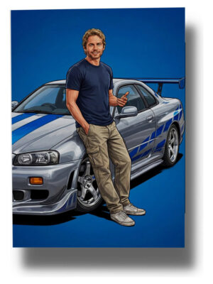 Cuadro Paul Walker 713 50x70 Mdf Memoestampados