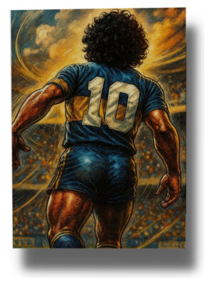 Cuadro Maradona 722 70x100 Mdf Memoestampados