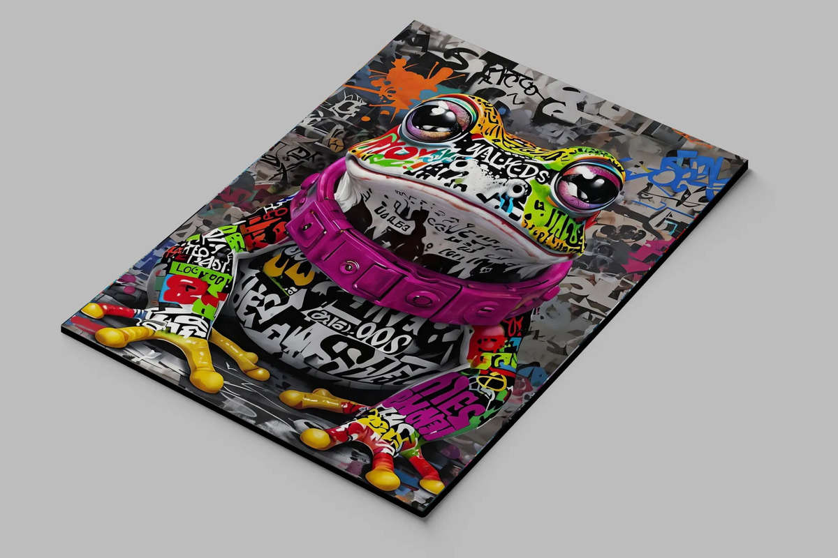 Cuadro Rana Grafitti 753 50x70 Mdf Memoestampados - Imagen 2
