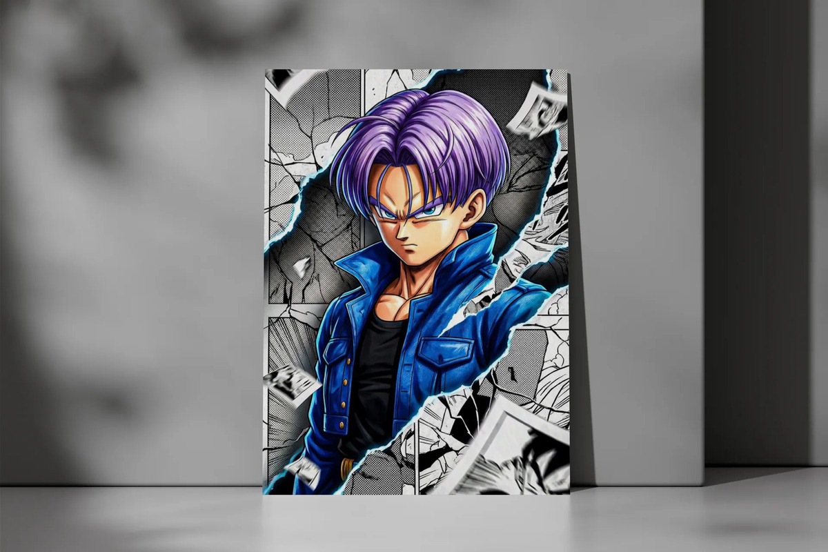 Cuadro Trunks Dragon Ball 823 40x53 Mdf Memoestampados - Imagen 2