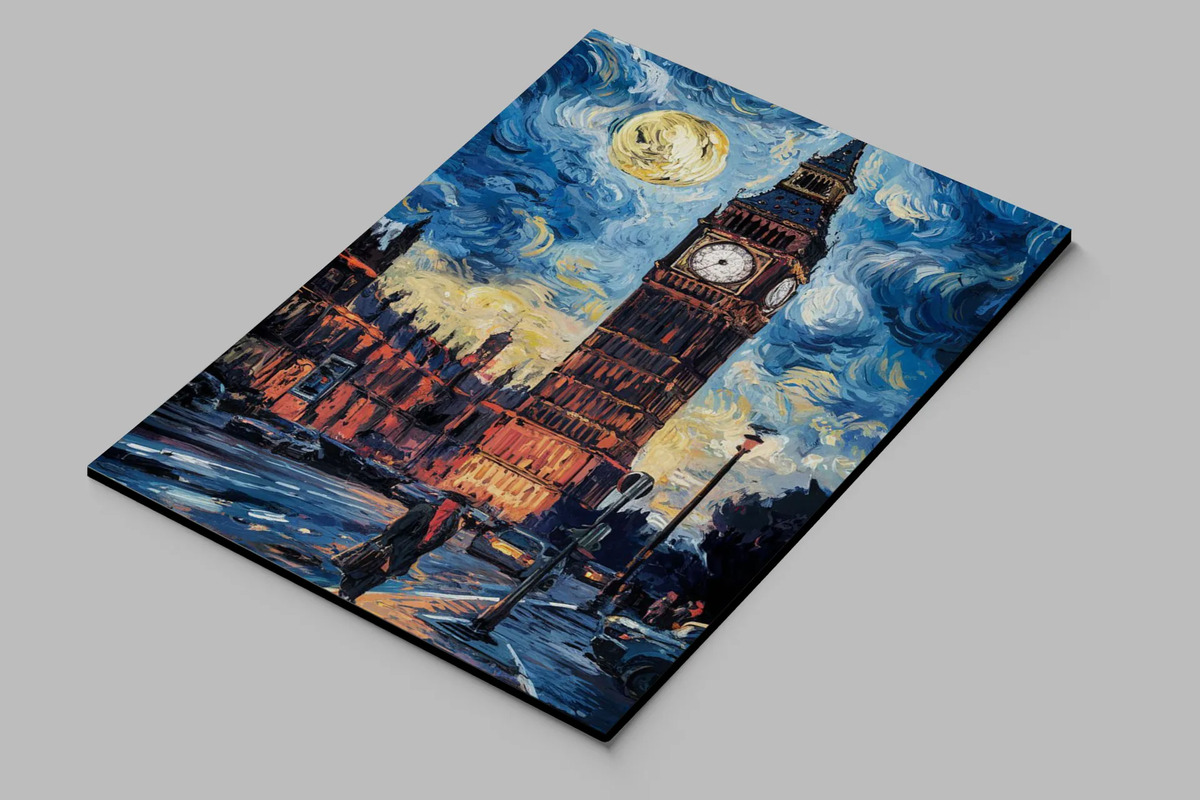Cuadro Bigben Noche Estrellada 690 50x70 Mdf Memoestampados - Imagen 2