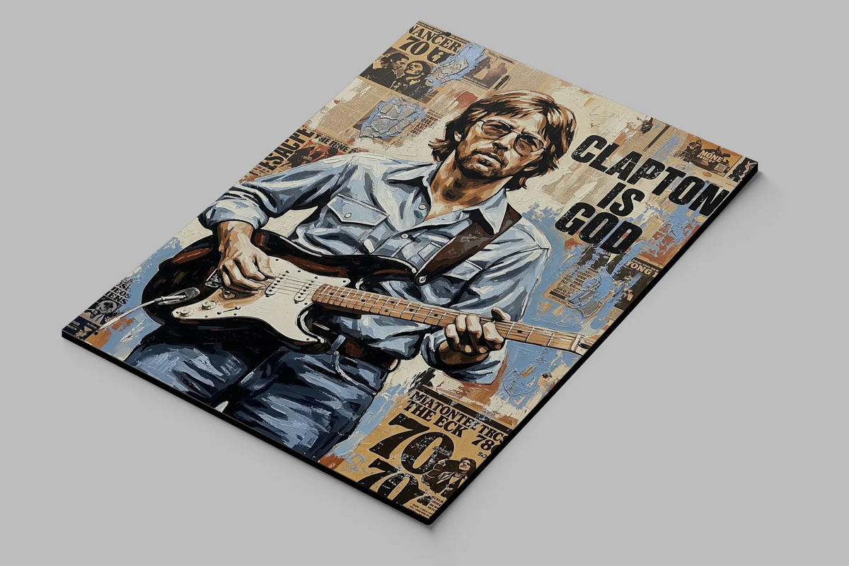 Cuadro Eric Clapton 738 70x100mdf Memoestampado - Imagen 2