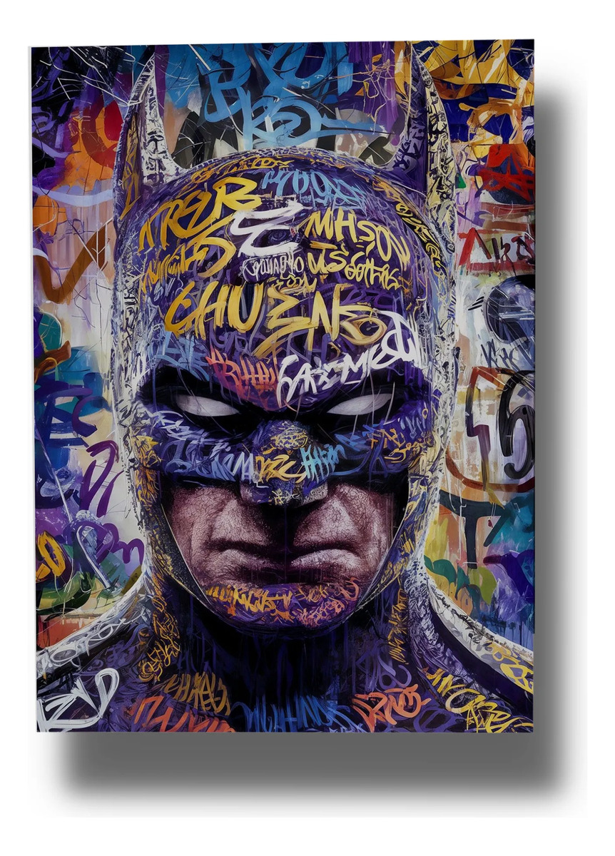 Cuadro Batman Grafitti 758 40x30 Mdf Memoestampados