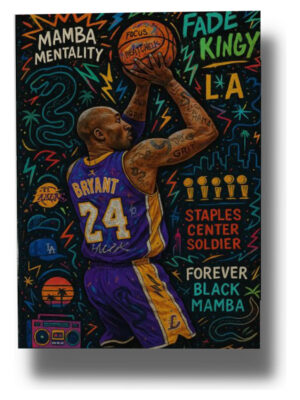 Cuadro Kobe Bryant Black Mamba 683 70x100 Mdf Memoestampados