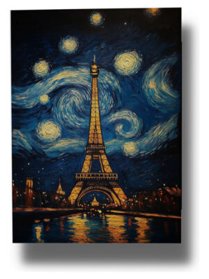Cuadro París Noche Estrellada 688 40x30 Mdf Memoestampados