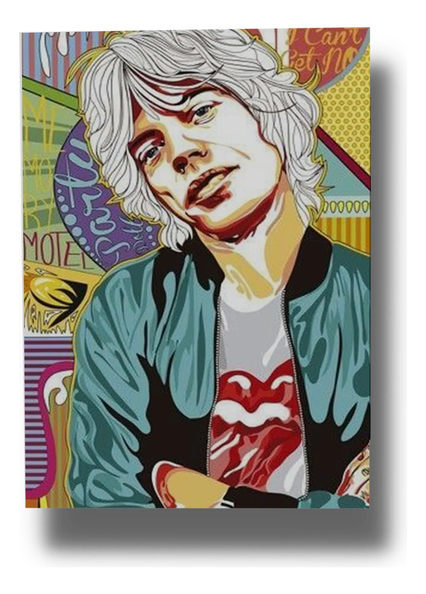 Cuadro Mick Jagger 715 50x70 Mdf Memoestampados