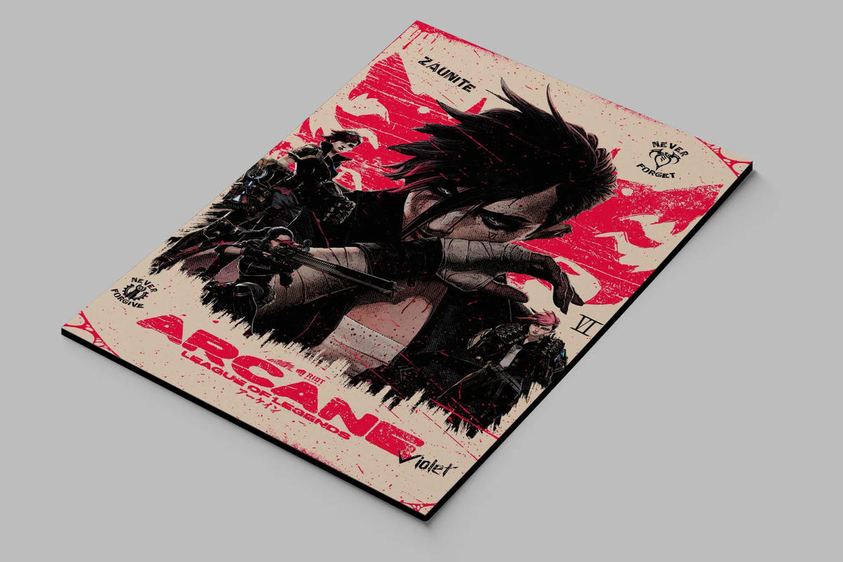 Cuadro Violet Arcane Lol 711 40x53 Mdf Memoestampados - Imagen 2