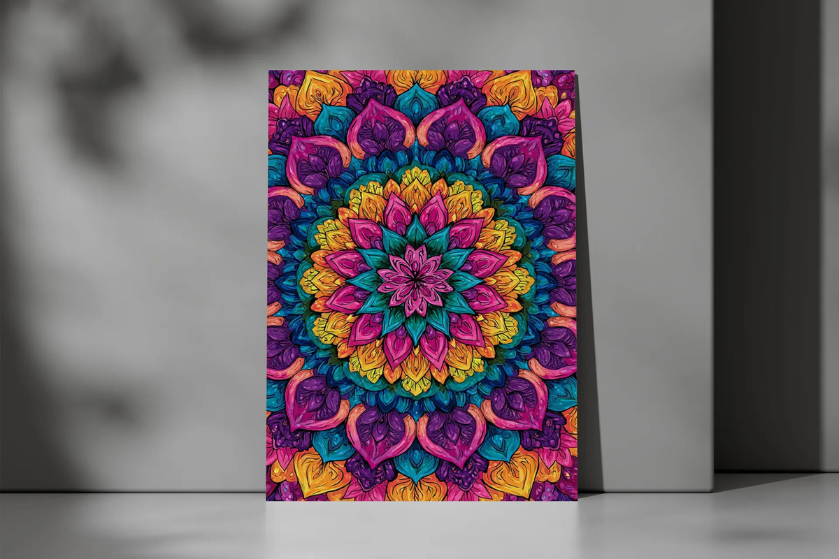Cuadro Mandala 678 40x30 Mdf Memoestampados - Imagen 2
