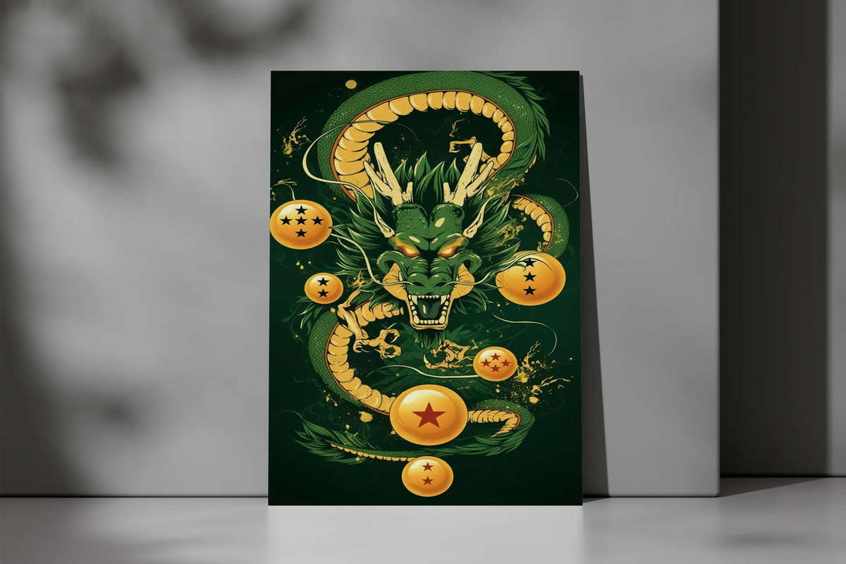 Cuadro Shenlong Dragon Ball 729 50x70 Mdf Memoestampados - Imagen 2