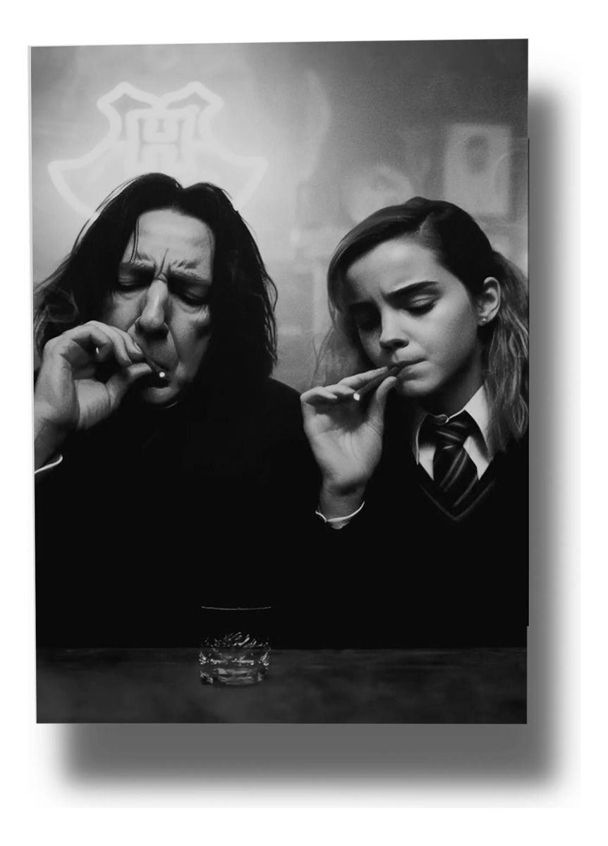 Cuadro Severus Snape Y Hermione 728 50x70 Mdf Memoestampados