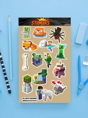 Pack Pegotines Stickers Minecraft Memoestampados