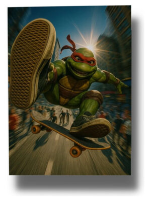 Cuadro Tortuga Ninja 812 30x40 Mdf Memoestampados