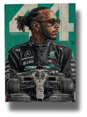 Cuadro Lewis Hamilton Fórmula 1 692 50x70 Mdf Memoestampados
