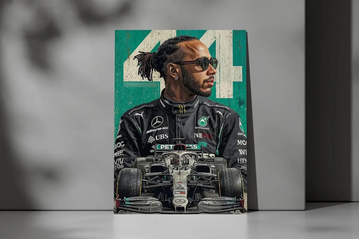 Cuadro Lewis Hamilton Fórmula 1 692 40x30 Mdf Memoestampados - Imagen 3