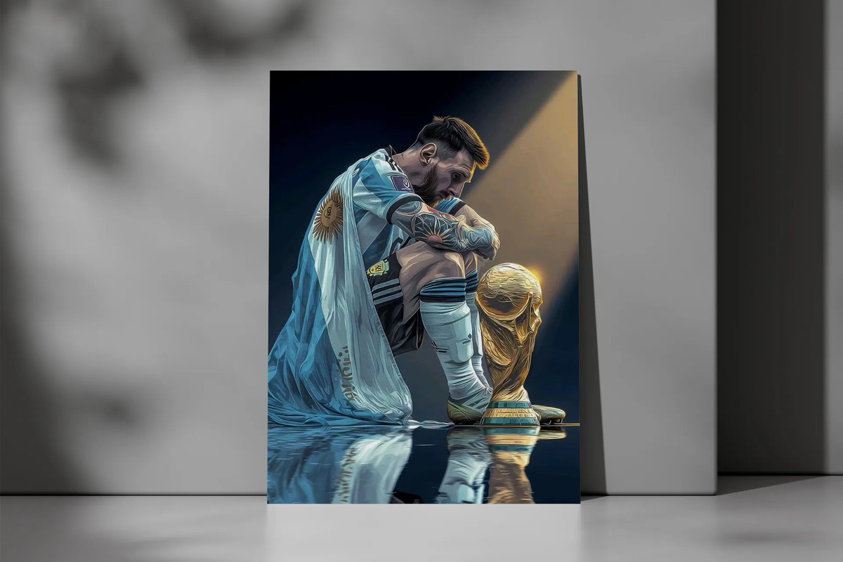 Cuadro Messi Copa 726 50x70 Mdf Memoestampados - Imagen 3