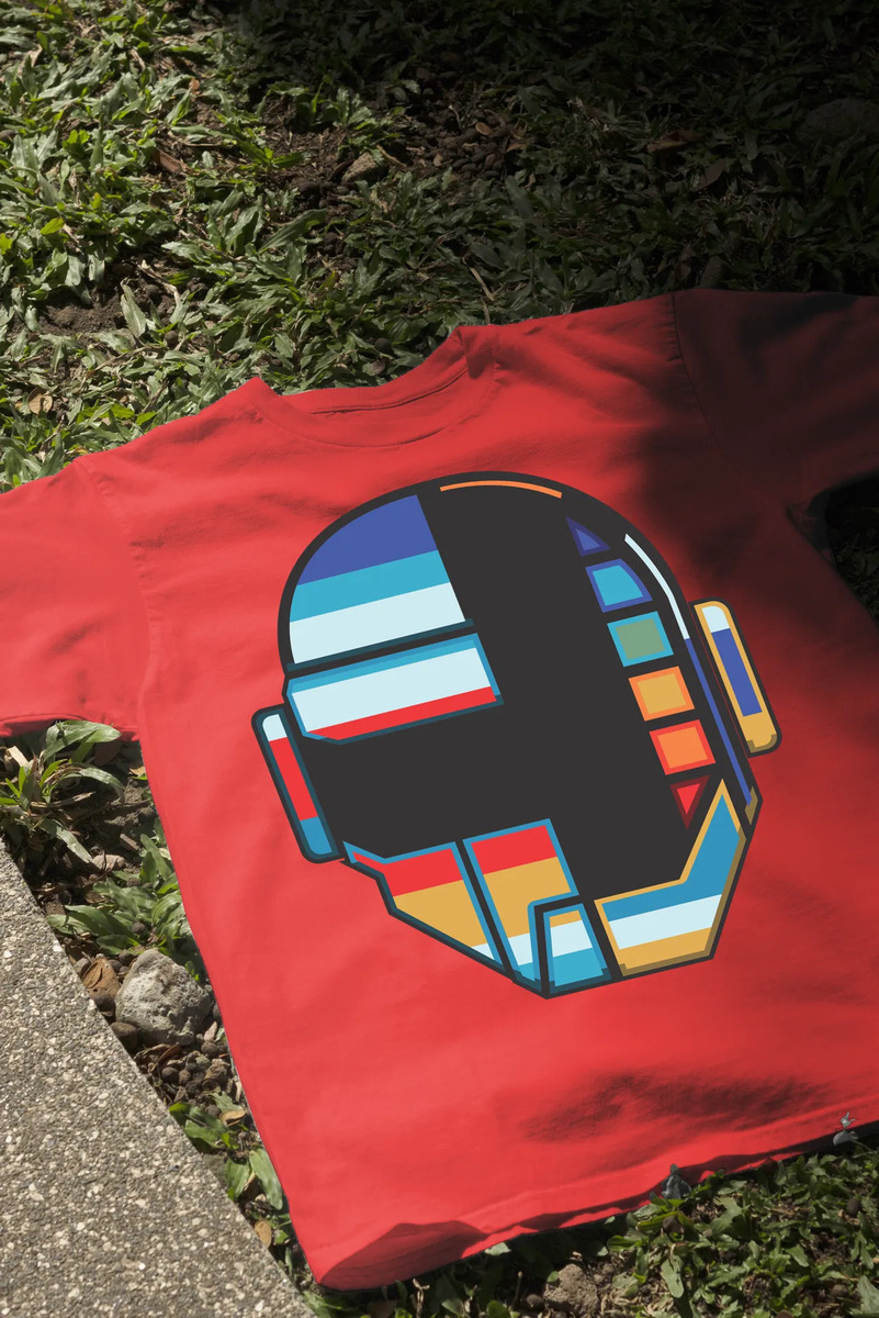 Remera: Daft Punk Color Memoestampados - Imagen 3