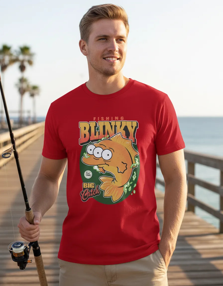 Remera: Fishing Blinky Memoestampados