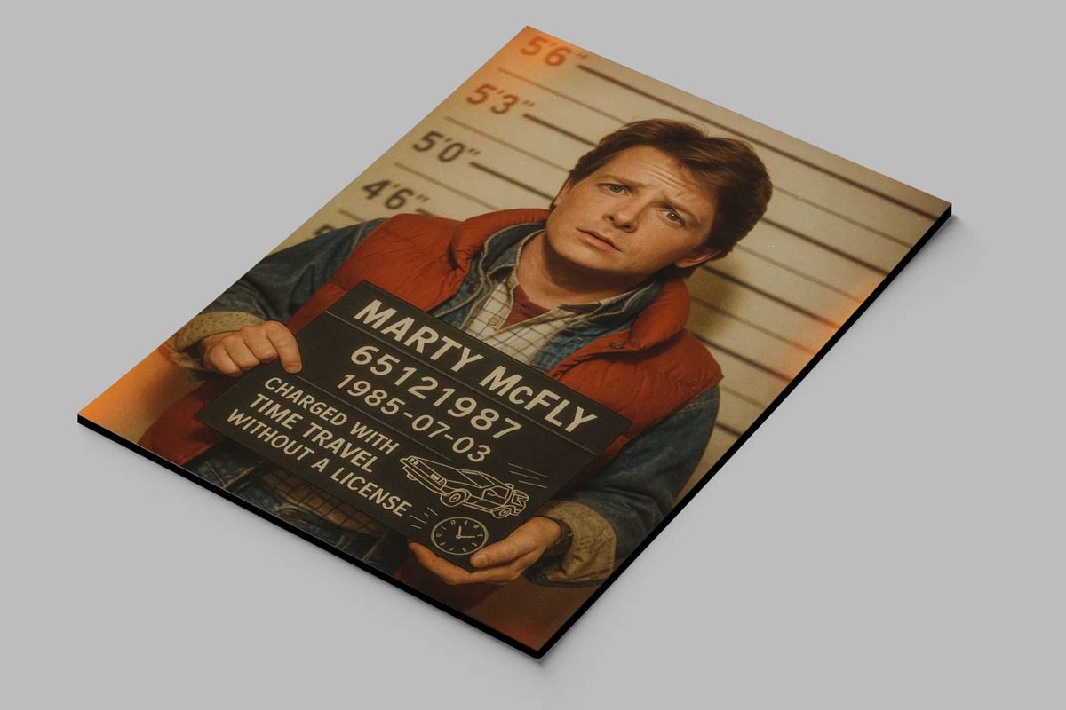 Cuadro Marty Mcfly 703 40x30 Mdf Memoestampados - Imagen 2