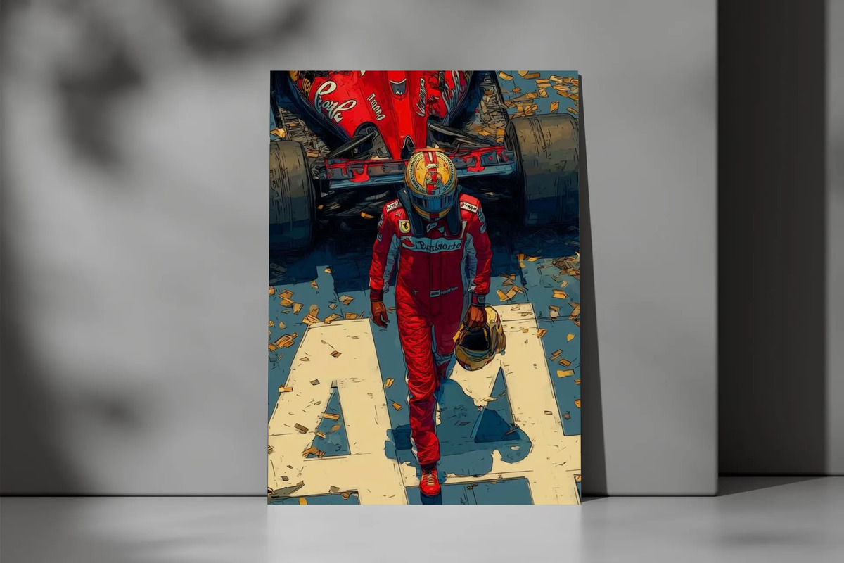 Cuadro Lewis Hamilton 687 40x30 Mdf Memoestampados - Imagen 3
