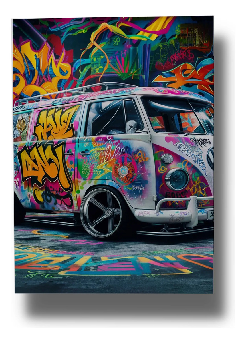 Cuadro Combi Grafitti 752 50x70 Mdf Memoestampados