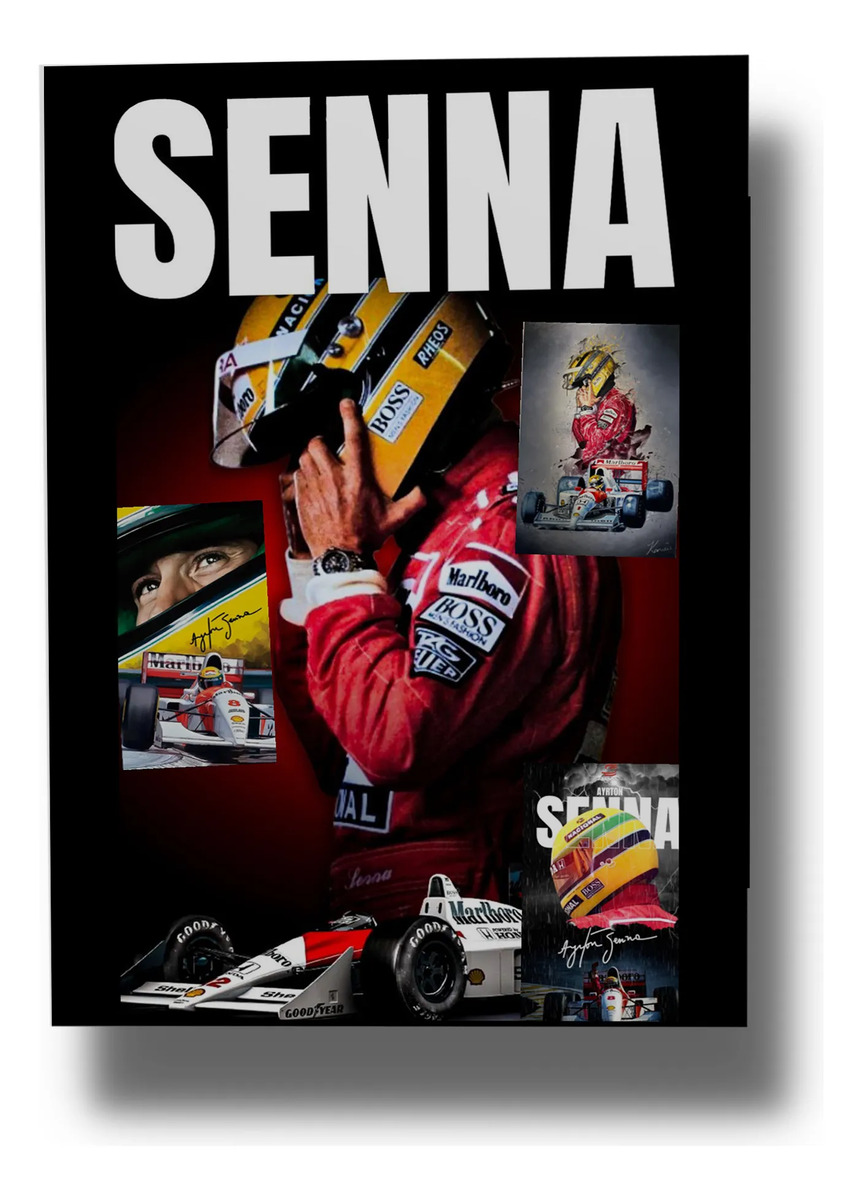 Cuadro Ayrton Senna 720 70x100 Mdf Memoestampados