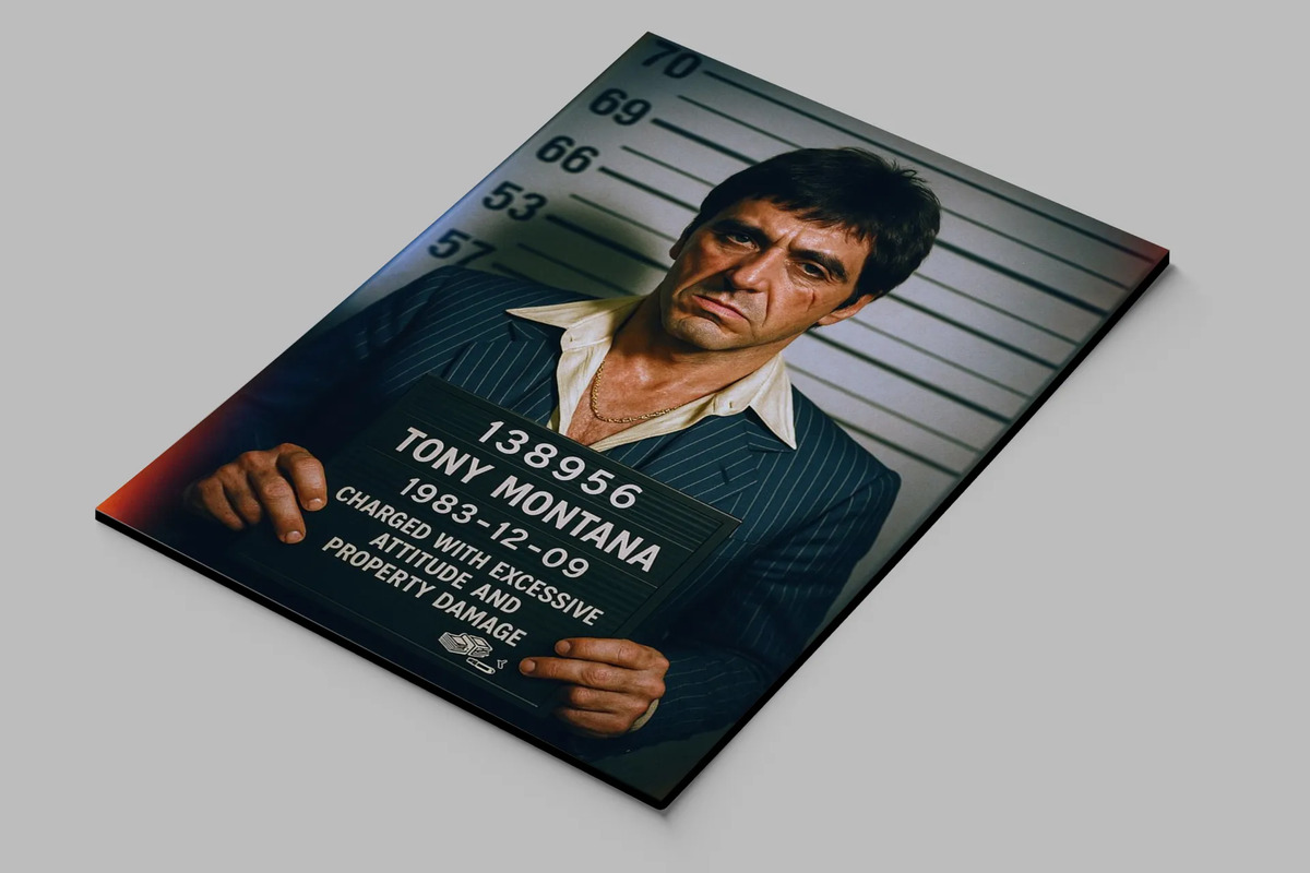 Cuadro Tony Montana 708 70x100 Mdf Memoestampados - Imagen 2