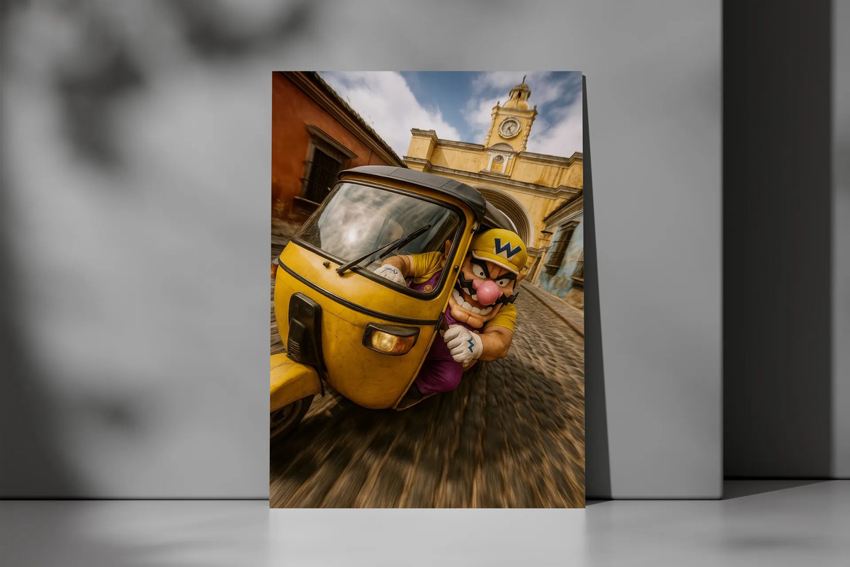 Cuadro Wario Mario 849 40x30 Mdf Memoestampados - Imagen 2