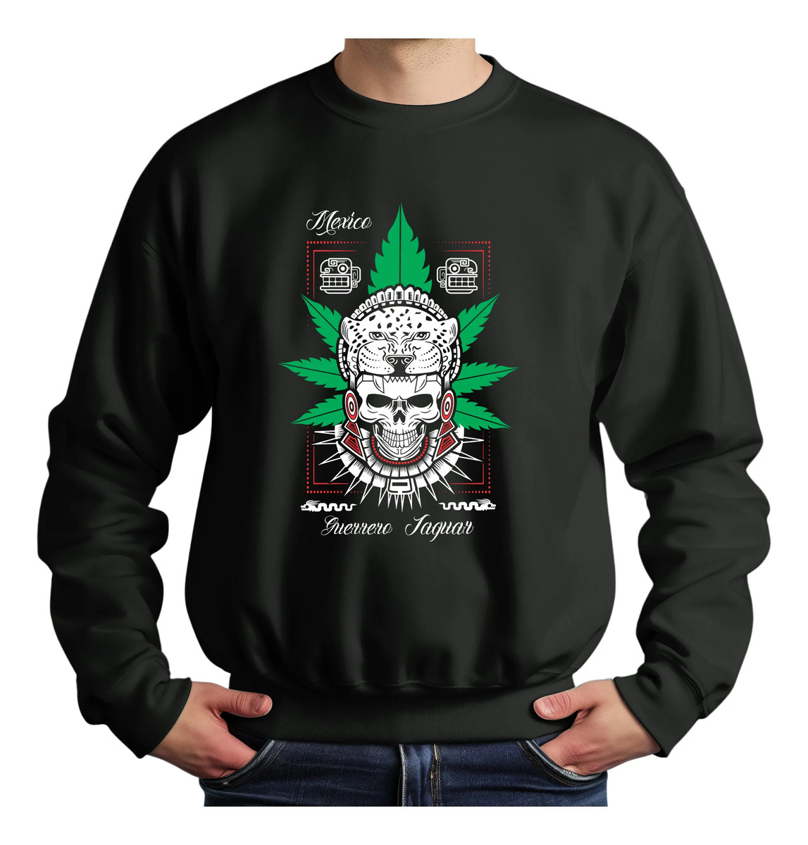 Buzo Guerrero Jaguar Cannabis Memoestampados - Imagen 3