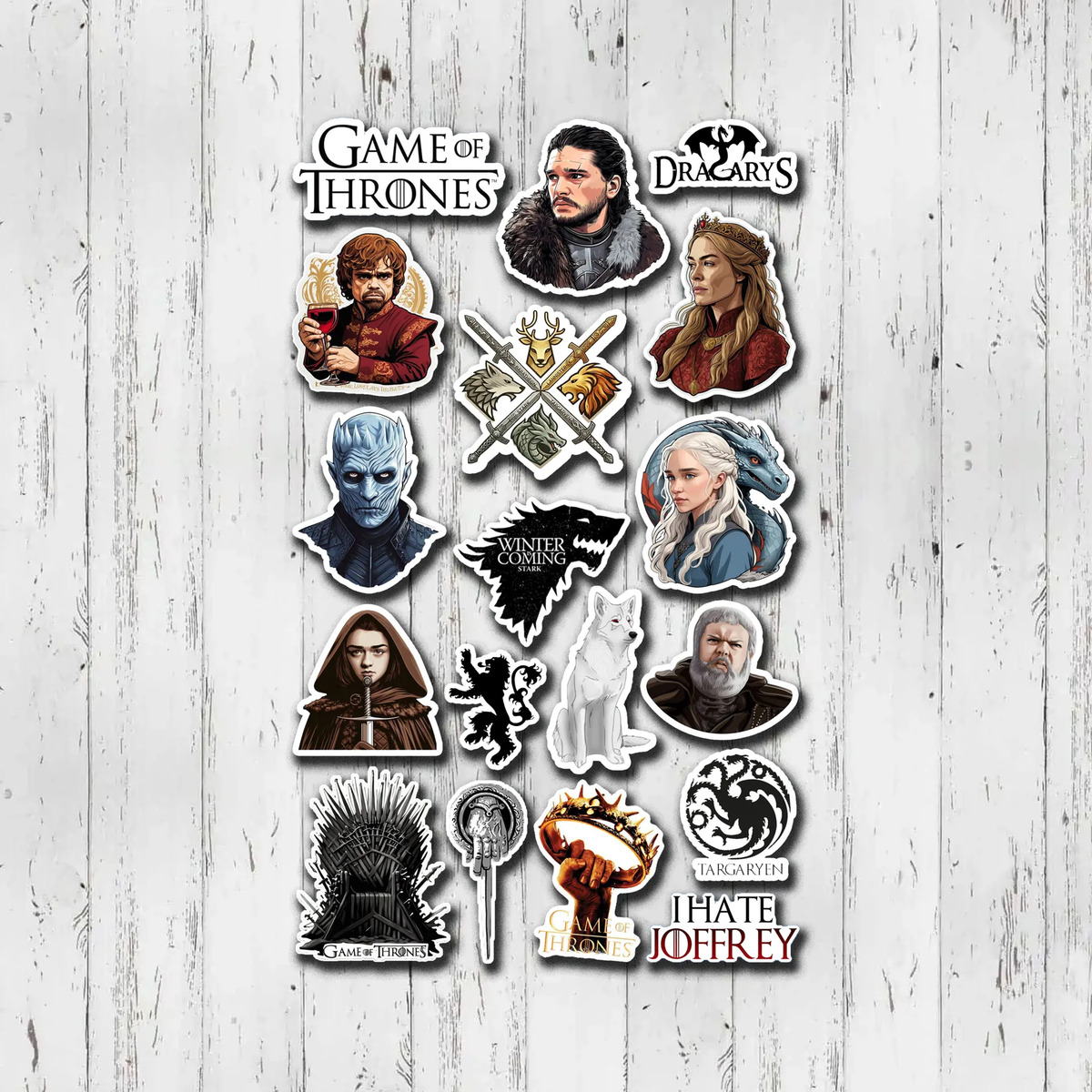 Pack Pegotines Stickers Game Of Thrones Memoestampados - Imagen 4