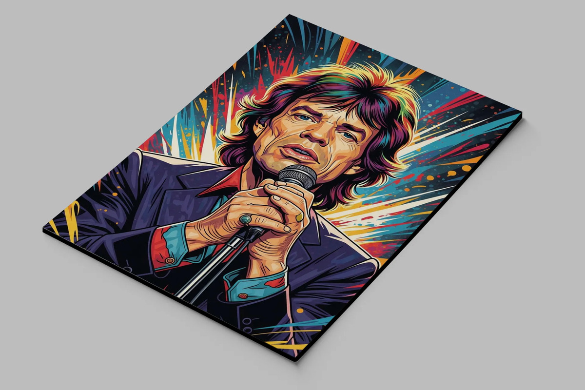 Cuadro Mick Jagger 716 70x100 Mdf Memoestampado - Imagen 3