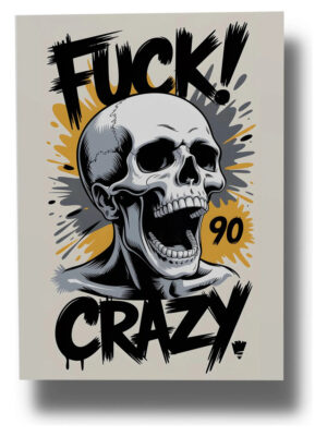 Cuadro Calavera Crazy 755 50x70 Mdf Memoestampados