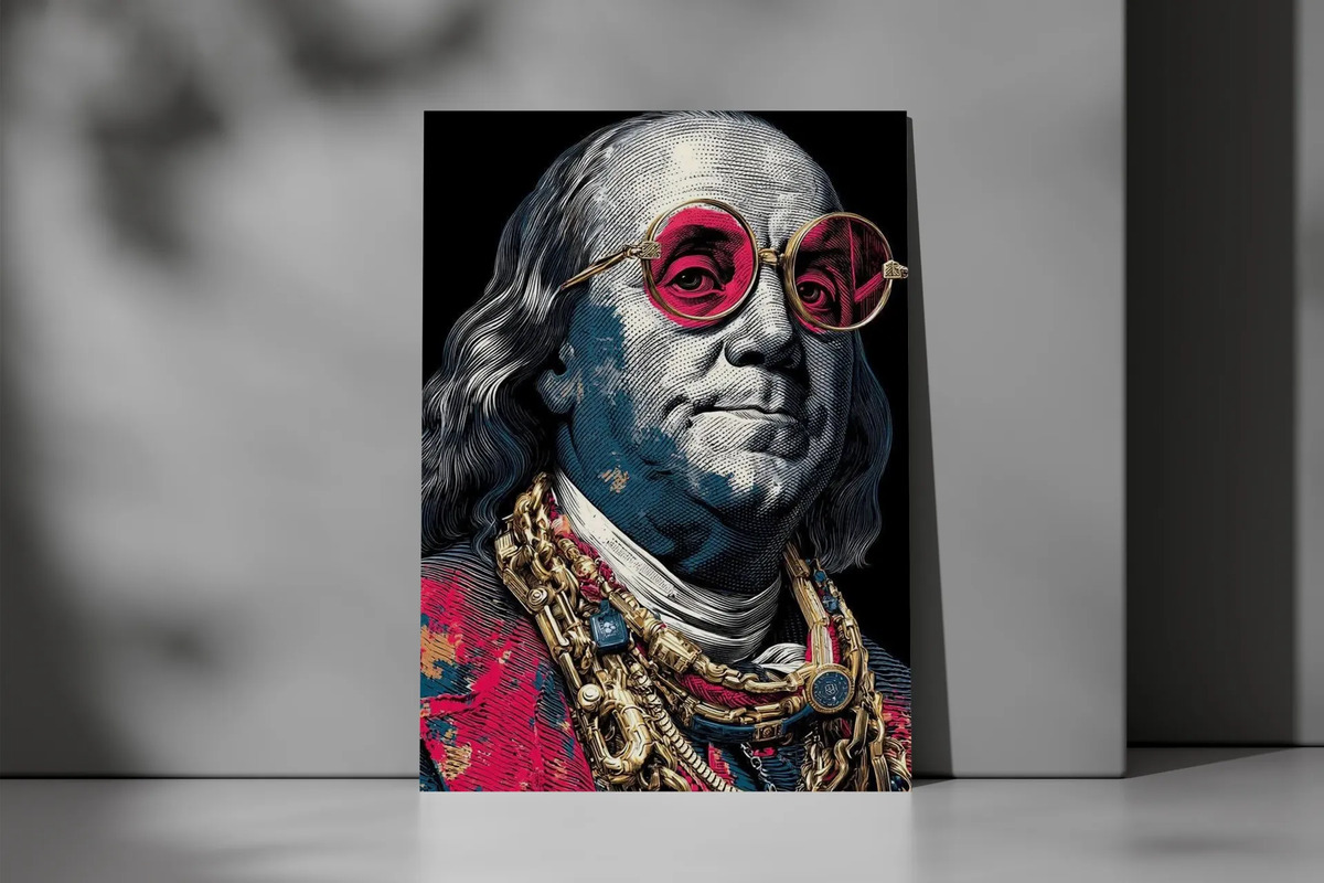 Cuadro Benjamin Franklin 746 40x53 Mdf Memoestampados - Imagen 3