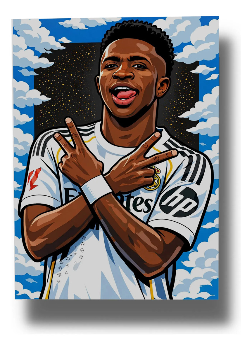 Cuadro Vinícius Júnior 841 50x70 Mdf Memoestampados