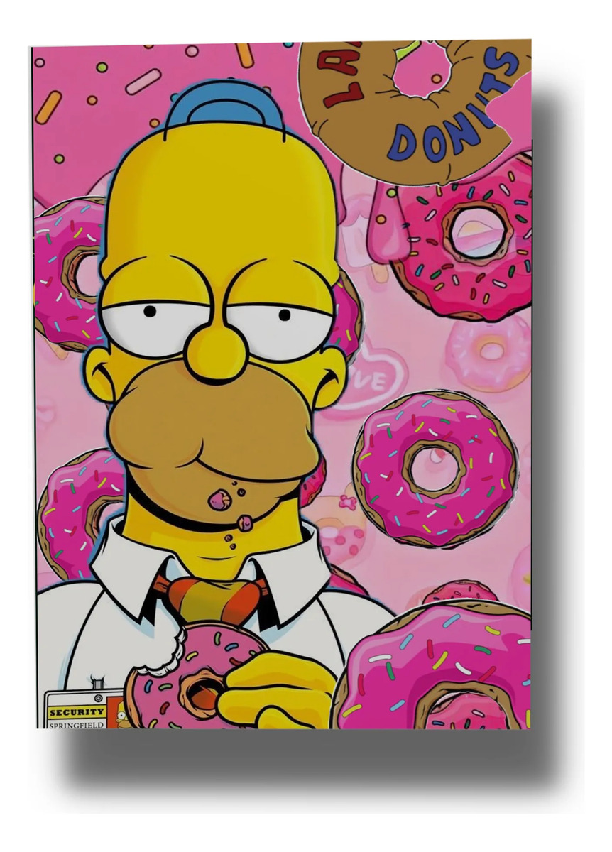 Cuadro Homero Donas 730 50x70 Mdf Memoestampados