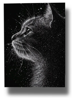 Cuadro 669 Gato 40x30 Mdf Memoestampados