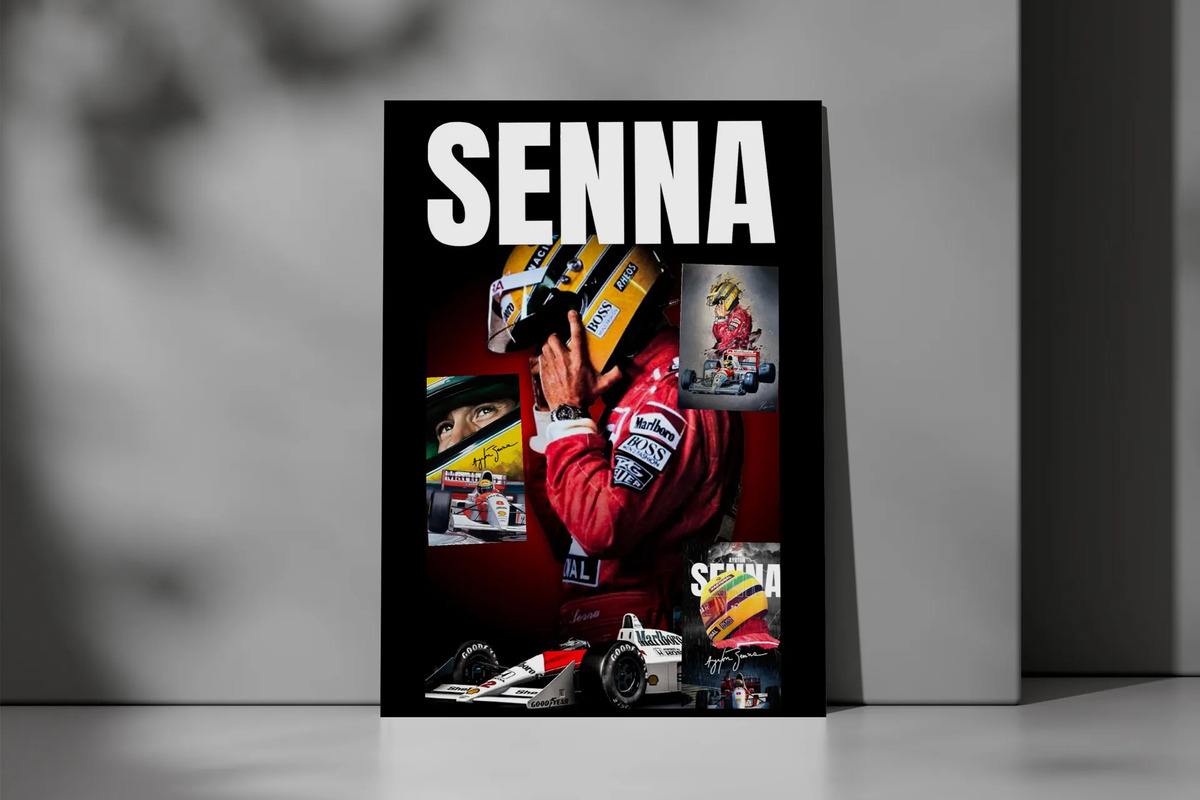 Cuadro Ayrton Senna 720 40x53 Mdf Memoestampados - Imagen 3