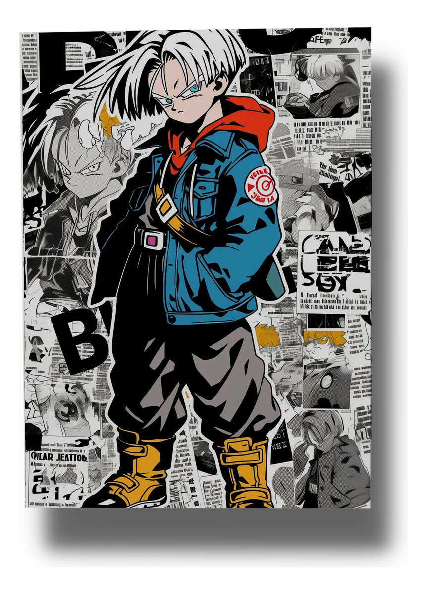 Cuadro Trunks Dragon Ball 822 40x53 Mdf Memoestampados