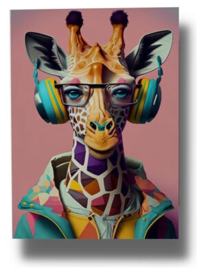 Cuadro Jirafa 749 50x70 Mdf Memoestampados