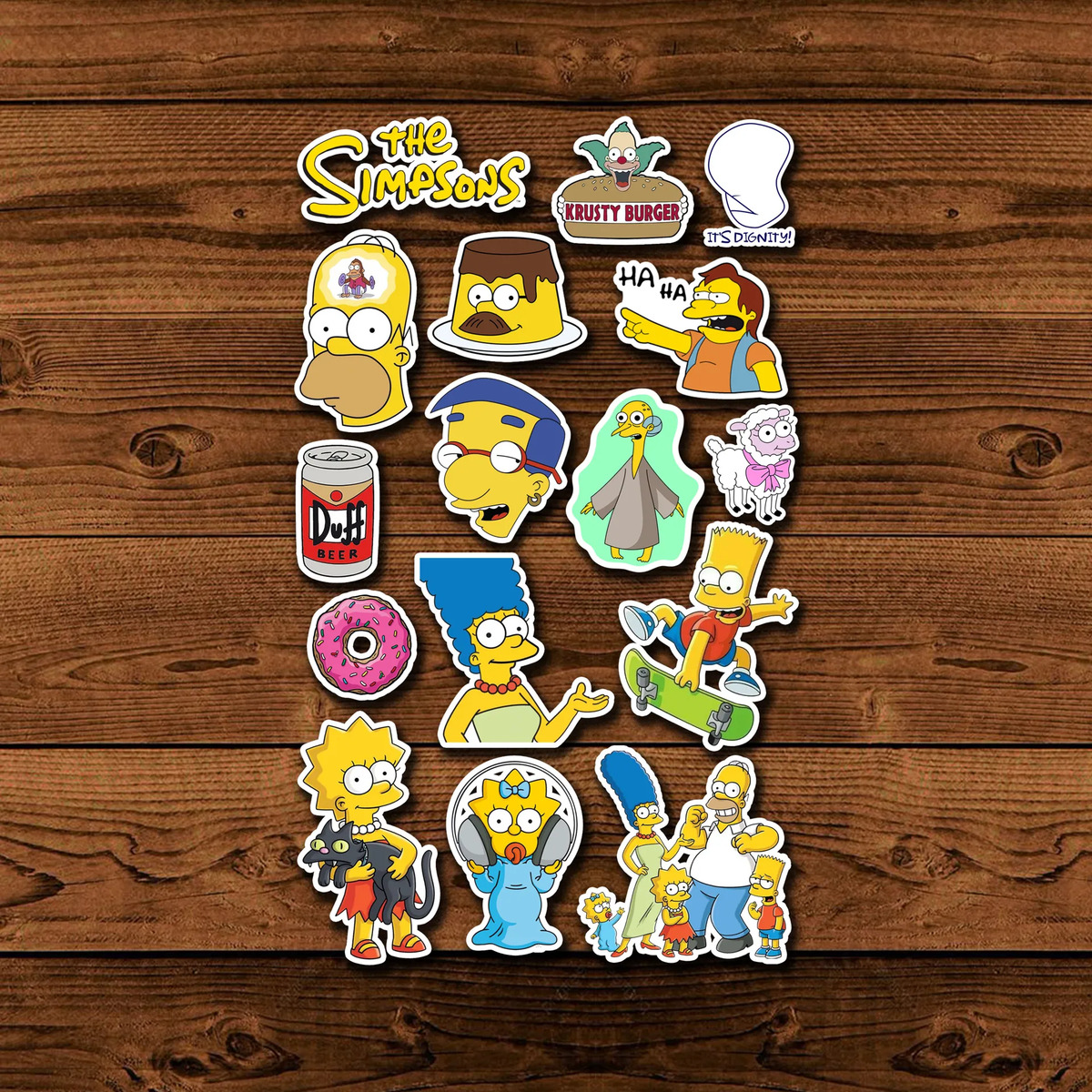 Pack Pegotines Stickers Los Simpsons Memoestampados - Imagen 3