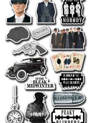 Pack Pegotines Stickers Peaky Blinders Memoestampados