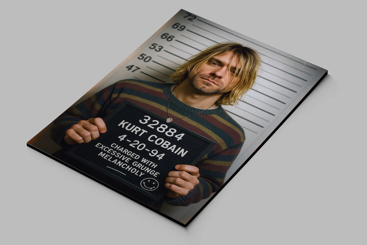 Cuadro Kurt Cobain 702 70x100 Mdf Memoestampados