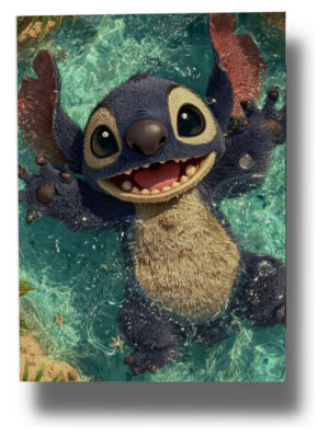 Cuadro Stitch Piscina 693 70x100 Mdf Memoestampados