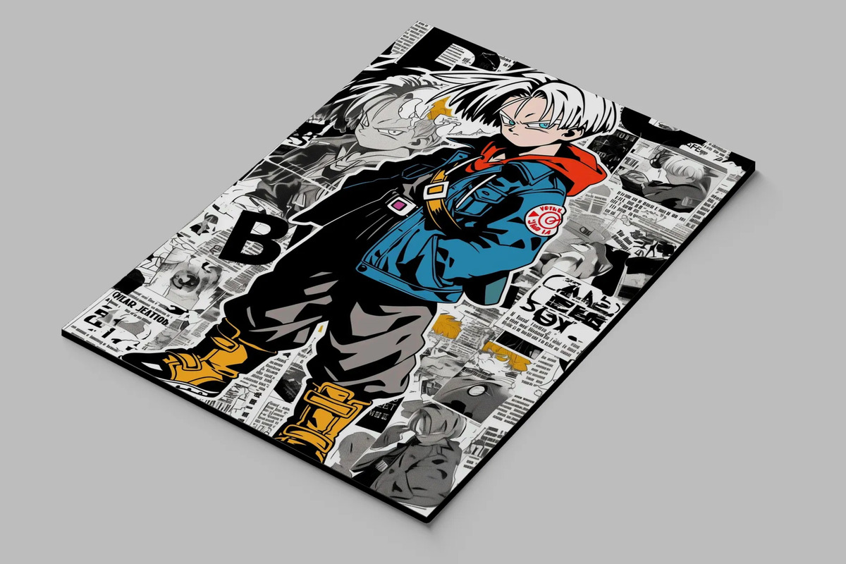 Cuadro Trunks Dragon Ball 822 50x70 Mdf Memoestampados - Imagen 2