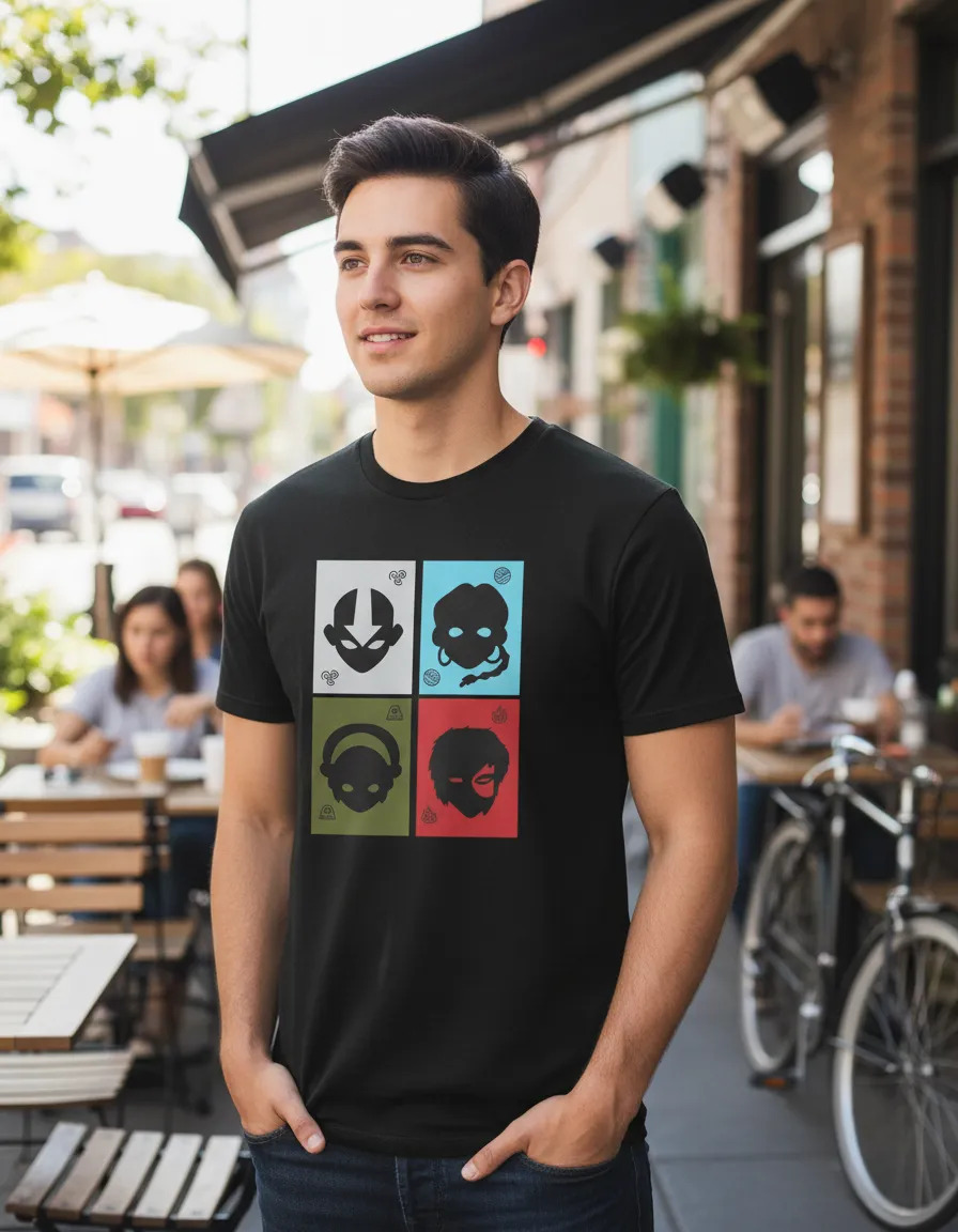 Remera: Cuatro Elementos (avatar) Memoestampados