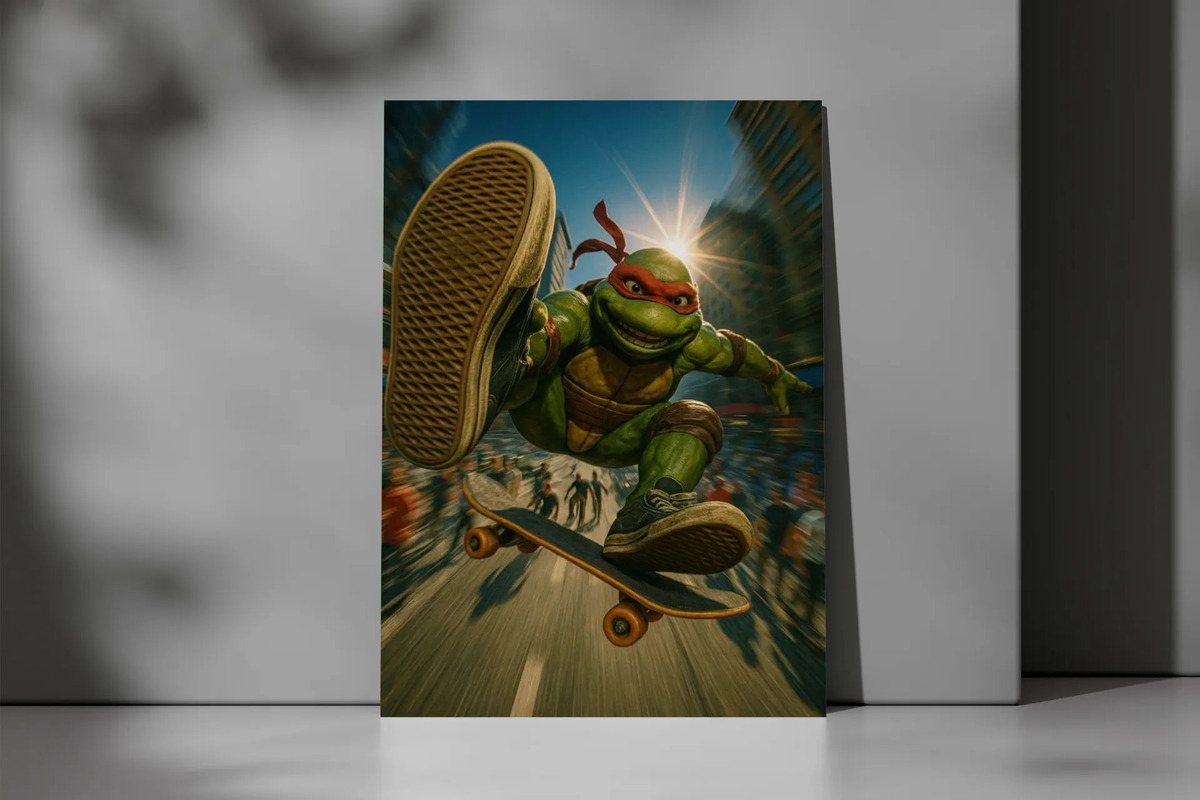 Cuadro Tortuga Ninja 812 40x53 Mdf Memoestampados - Imagen 3