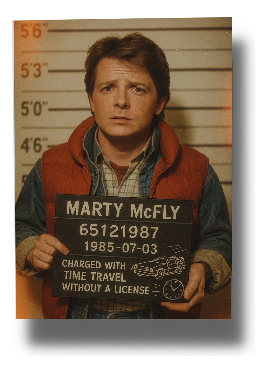Cuadro Marty Mcfly 703 40x30 Mdf Memoestampados