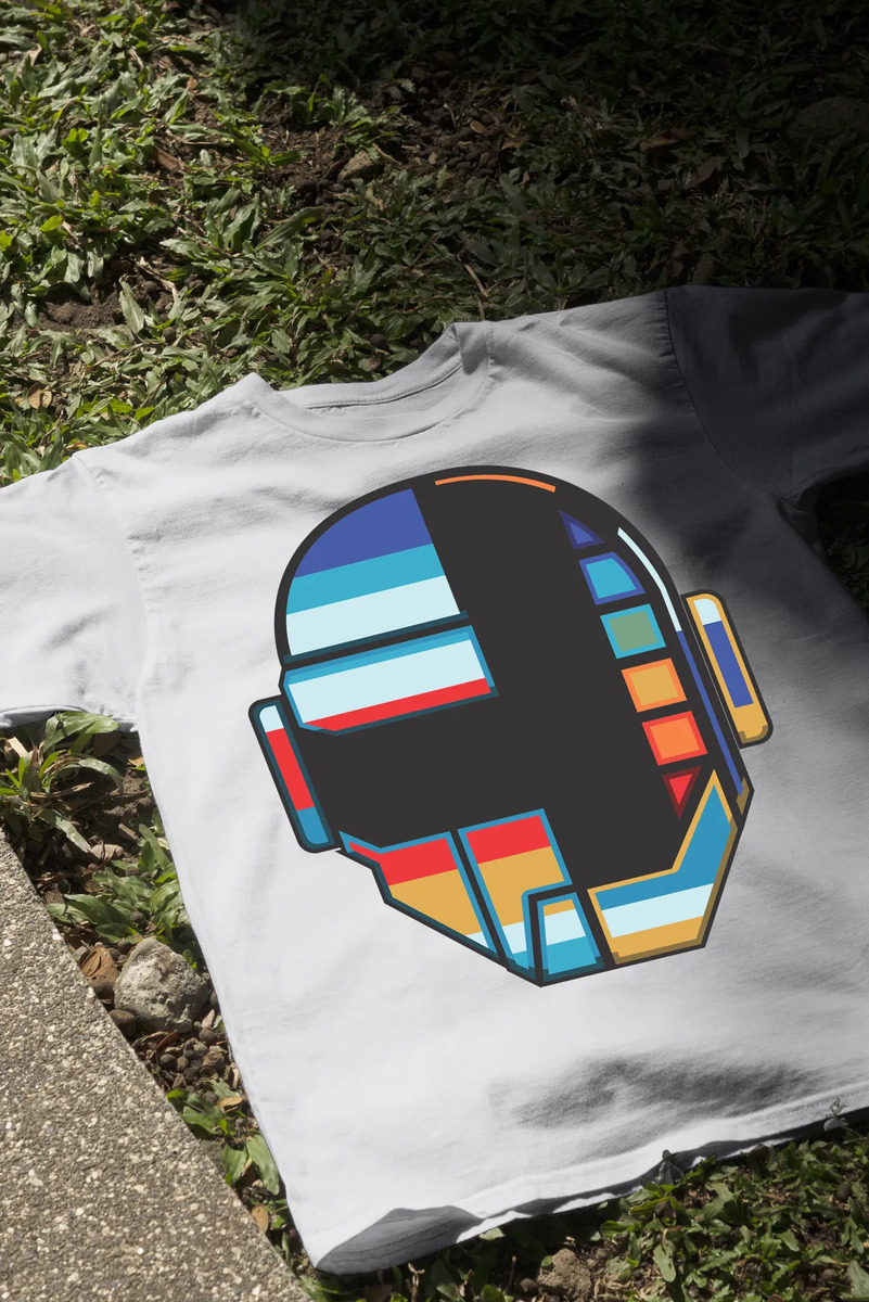 Remera: Daft Punk Color Memoestampados - Imagen 3