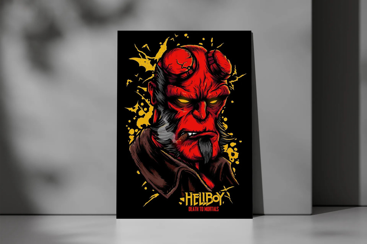 Cuadro Hellboy 718 40x30 Mdf Memoestampados - Imagen 3